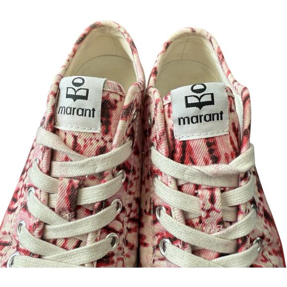 ISABEL MARANT Binkoo Tie Dye Canvas Sneakers Size 37 - Picture 4 of 9